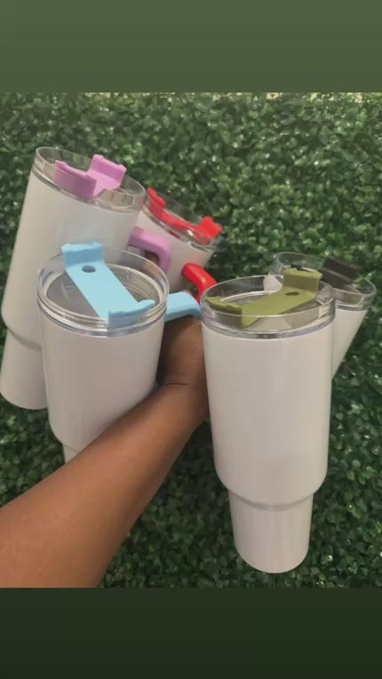 Insulated 40oz Tumbler – Keeps Beverages Hot or Cold All Day| Straws & Straw Brush| Available in 5 colors | Personalization